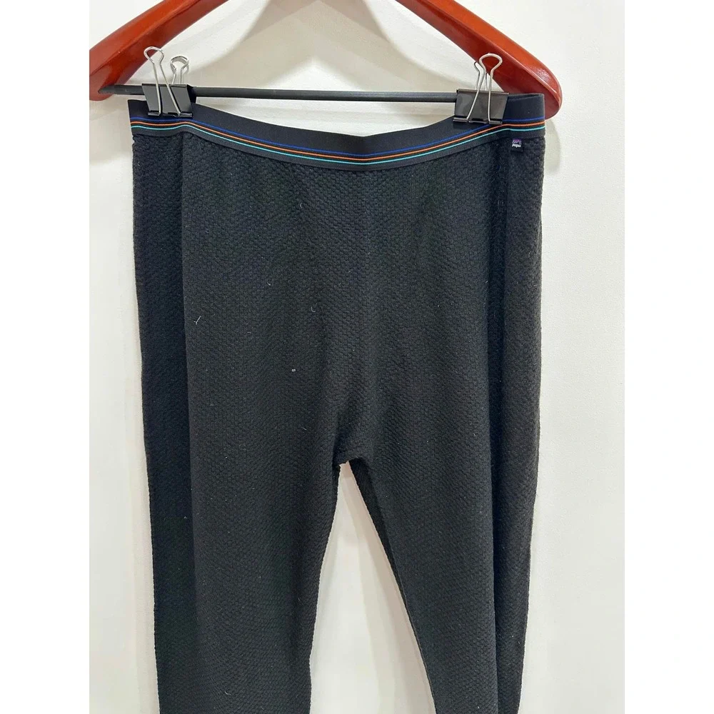 Patagonia Capilene Air Mens XXL Black Merino Wool Base Layer Leggings